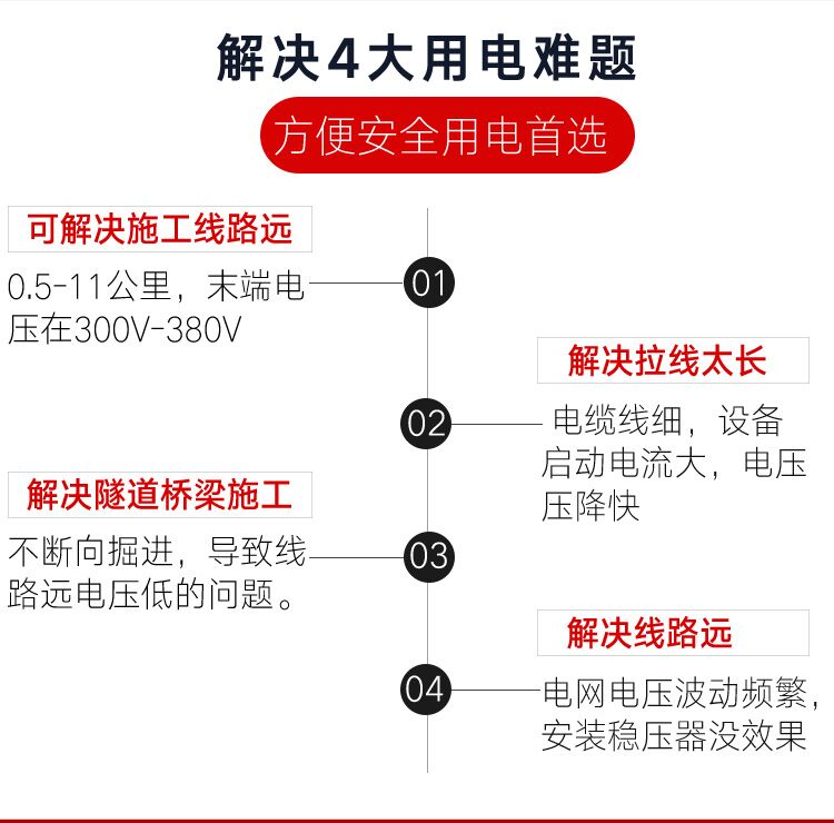 隧道升壓穩(wěn)壓器解決四大施工用電難題